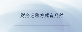 財務記賬方式有幾種