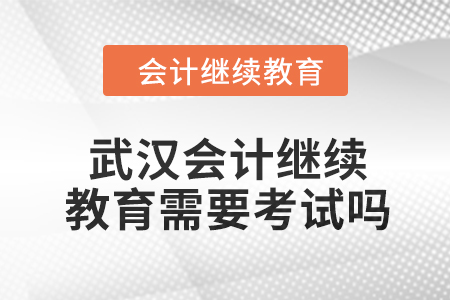 2024年武漢東奧會(huì)計(jì)繼續(xù)教育需要考試嗎？