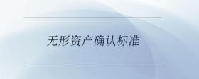 無(wú)形資產(chǎn)確認(rèn)標(biāo)準(zhǔn)