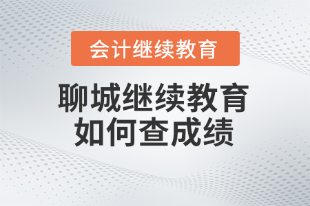2024年聊城會計繼續(xù)教育如何查成績？