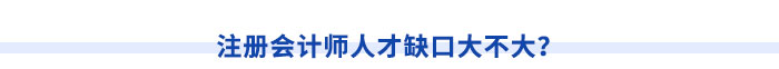 注冊(cè)會(huì)計(jì)師人才缺口大不大？