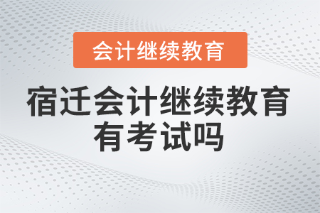 2024年宿遷會計繼續(xù)教育有考試嗎？