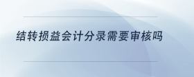 結(jié)轉(zhuǎn)損益會計分錄需要審核嗎
