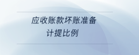  應(yīng)收賬款壞賬準(zhǔn)備計(jì)提比例