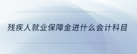 殘疾人就業(yè)保障金進(jìn)什么會(huì)計(jì)科目