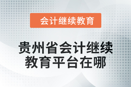 2025年貴州省會計(jì)人員繼續(xù)教育平臺在哪？