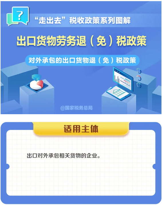 對外承包的出口貨物如何享受退（免）稅政策？