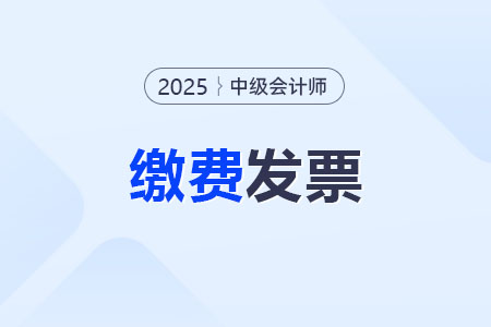 25繳費(fèi)發(fā)票