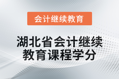 2025年湖北省會(huì)計(jì)人員繼續(xù)教育課程學(xué)分