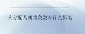 未分配利潤為負(fù)數(shù)有什么影響