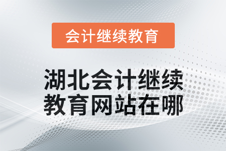 2025年湖北會計人員繼續(xù)教育網(wǎng)站在哪？