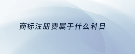 商標(biāo)注冊費(fèi)屬于什么科目