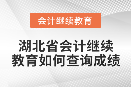 2025年湖北省會計人員繼續(xù)教育如何查詢成績？