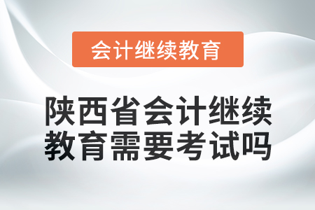 2024年度陜西省會計繼續(xù)教育需要考試嗎？