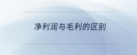 凈利潤(rùn)與毛利的區(qū)別