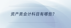 資產(chǎn)類會(huì)計(jì)科目有哪些？