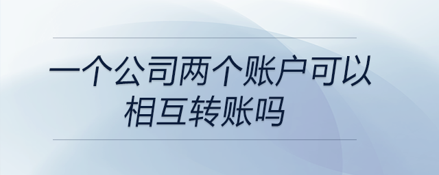 一個(gè)公司兩個(gè)賬戶可以相互轉(zhuǎn)賬嗎