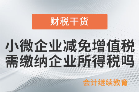 小微企業(yè)減免的增值稅需要繳納企業(yè)所得稅嗎？