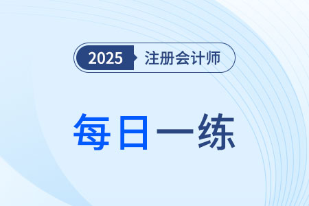 2025年注冊會計(jì)師考試每日一練匯總12.21