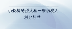小規(guī)模納稅人和一般納稅人劃分標(biāo)準(zhǔn)