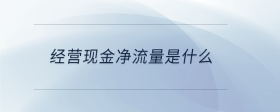  經(jīng)營(yíng)現(xiàn)金凈流量是什么