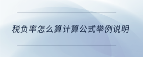 稅負(fù)率怎么算計(jì)算公式舉例說(shuō)明