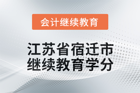 2025年江蘇省宿遷市會計(jì)繼續(xù)教育學(xué)分要求