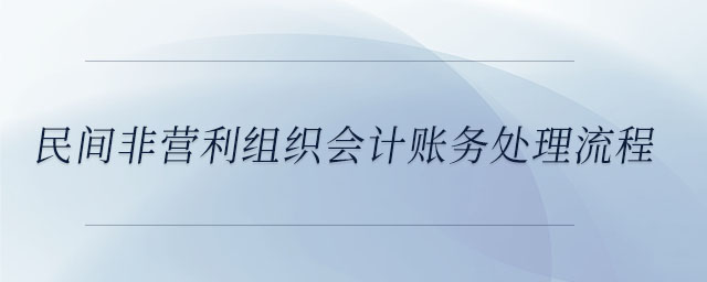 民間非營利組織會(huì)計(jì)賬務(wù)處理流程