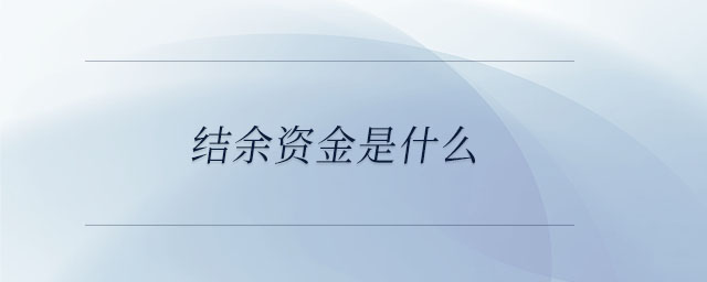 結余資金是什么