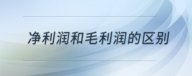 凈利潤和毛利潤的區(qū)別
