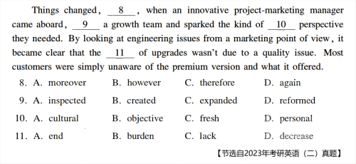 非全日制研究生考試的英語很難之“完形填空”篇