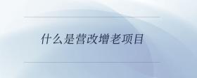 什么是營(yíng)改增老項(xiàng)目