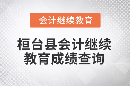 2025年山東省桓臺縣會(huì)計(jì)繼續(xù)教育成績查詢