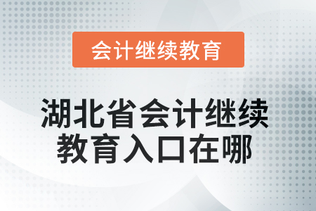 2025年湖北省會計(jì)繼續(xù)教育入口在哪？