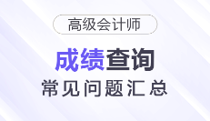 2025年高級(jí)會(huì)計(jì)師考試成績(jī)查詢常見問題匯總