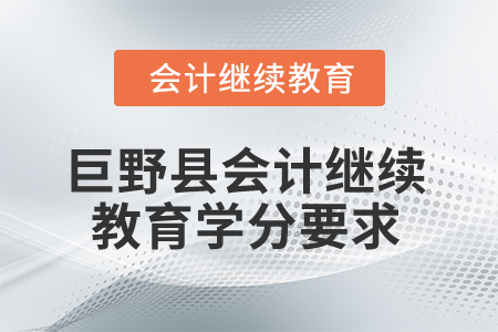 2025年山東省巨野縣會(huì)計(jì)繼續(xù)教育學(xué)分要求