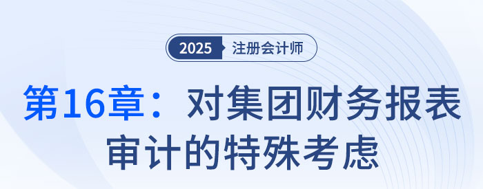 第十六章對集團財務報表審計的特殊考慮_2025年注會審計習題隨章演練