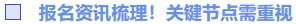報名資訊梳理！關(guān)鍵節(jié)點需重視