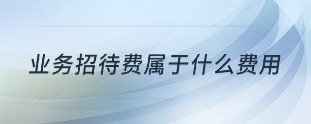 業(yè)務招待費屬于什么費用