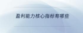 盈利能力核心指標有哪些