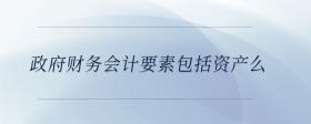 政府財務(wù)會計要素包括資產(chǎn)么