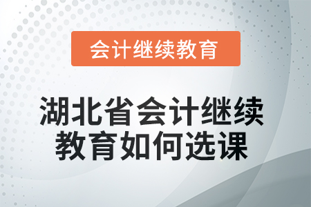 2025年湖北省會(huì)計(jì)人員繼續(xù)教育如何選課？