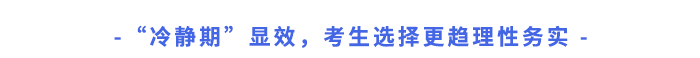 報(bào)名“冷靜期”顯效，考生選擇更趨理性務(wù)實(shí)