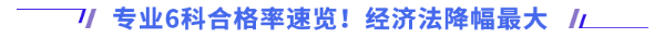 專業(yè)6科合格率速覽！經(jīng)濟(jì)法降幅最大