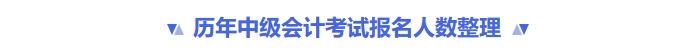 歷年中級會計考試報名人數(shù)整理