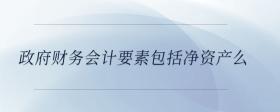 政府財務(wù)會計要素包括凈資產(chǎn)么