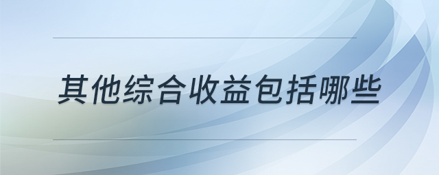 其他綜合收益包括哪些