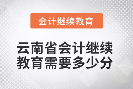 2025年云南省會(huì)計(jì)繼續(xù)教育需要多少分？