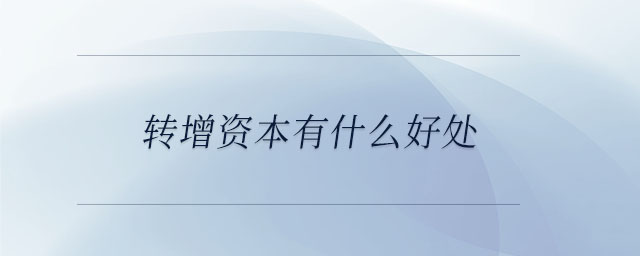 轉(zhuǎn)增資本有什么好處