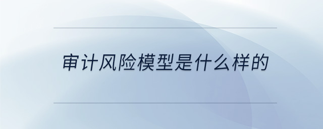 審計風險模型是什么樣的